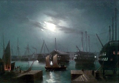 Harbour at Night by Edoardo De Martino